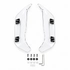 PANICAL Gold Wing GL1800 F6B Clear Side Air Deflectors adjustable 4mm PC left and right set with piano black hardware for 2018-2026 models