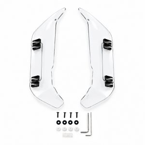 PANICAL Gold Wing GL1800 F6B Clear Side Air Deflectors adjustable 4mm PC left and right set with piano black hardware for 2018-2026 models