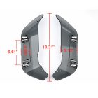 PANICAL Gold Wing GL1800 F6B Gray Side Air Deflectors adjustable 4mm PC left and right set with chrome hardware for 2018-2026 models
