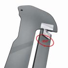 PANICAL Gold Wing GL1800 F6B Gray Side Air Deflectors showing 355 degree adjustable pearl chrome pivot mechanism