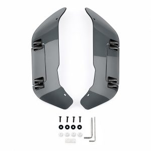 PANICAL Gold Wing GL1800 F6B Gray Side Air Deflectors adjustable 4mm PC left and right set with piano black hardware for 2018-2026 models