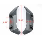PANICAL Gold Wing GL1800 F6B Gray Side Air Deflectors dimensions showing 18.31 inch height and 5.12 inch panel width with piano black hardware