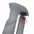PANICAL Gold Wing GL1800 F6B Gray Side Air Deflectors showing 355 degree adjustable piano black pivot mechanism