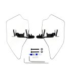 PANICAL Gold Wing GL1800 F6B Hand Wind Deflectors clear adjustable 4mm PC left and right set for 2018-2026 F6B and Tour models