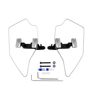 PANICAL Gold Wing GL1800 F6B Hand Wind Deflectors Pearl Chrome clear adjustable 4mm PC left and right set for 2018-2026 models