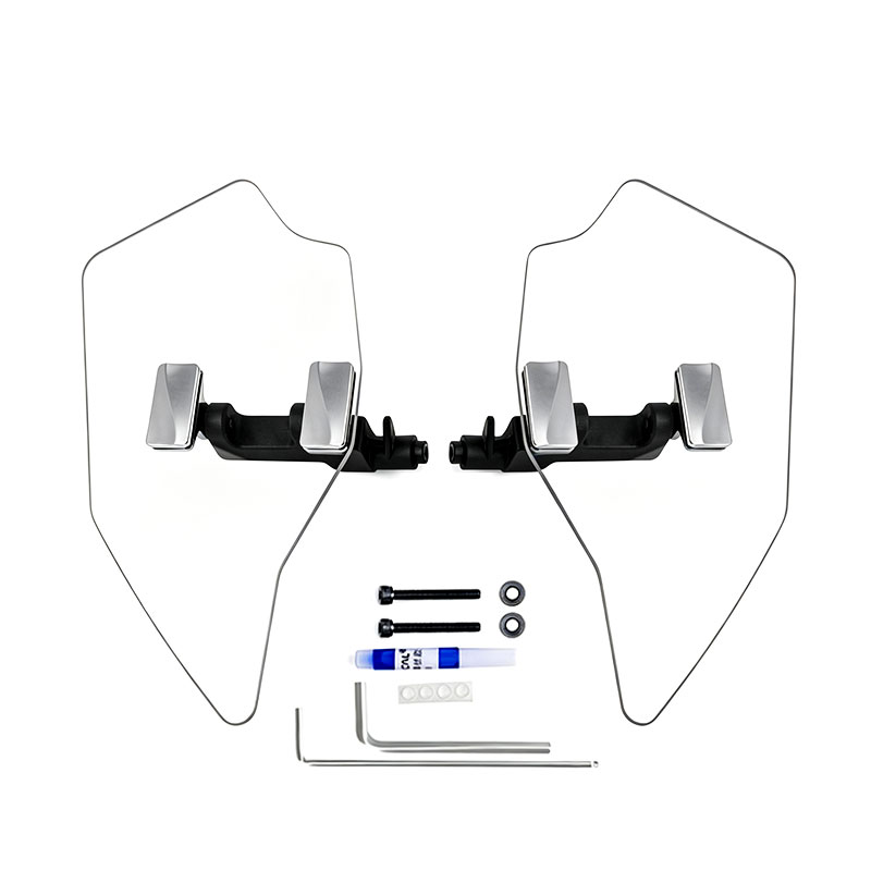 DS20221121-B-1 PANICAL Gold Wing GL1800 F6B Hand Wind Deflectors Pearl Chrome clear adjustable 4mm PC left and right set for 2018-2026 models