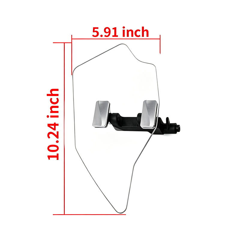 PANICAL Gold Wing GL1800 hand wind deflector dimensions 10.24 by 5.91 inches with 4 mm panel thickness