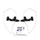 PANICAL Gold Wing GL1800 F6B Hand Wind Deflectors Gloss Black clear adjustable 4mm PC left and right set for 2018-2026 models