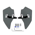 PANICAL Gold Wing GL1800 F6B Gray Hand Wind Deflectors adjustable left and right 4mm PC set with bright chrome hardware for 2018-2026 models