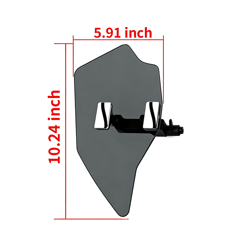 PANICAL Gold Wing GL1800 gray hand wind deflector dimensions 10.24 by 5.91 inches with 4 mm panel thickness