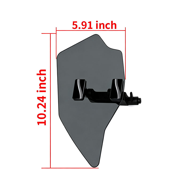 PANICAL Gold Wing GL1800 gray hand wind deflector dimensions 10.24 by 5.91 inches with 4 mm panel thickness