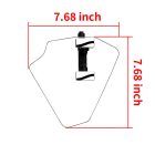 PANICAL Gold Wing GL1800 F6B Clear Hand Wind Deflectors dimensions showing 7.68 by 7.68 inch long PC panel