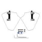 Gold Wing GL1800 F6B Long Hand Wind Deflectors Pearl Chrome by PANICAL, clear adjustable 4mm PC left and right set for 2018-2026 models