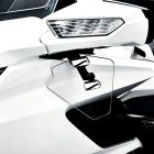 PANICAL Gold Wing GL1800 F6B long clear hand wind deflectors pearl chrome installed below rearview mirror