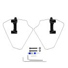 Gold Wing GL1800 F6B Long Hand Wind Deflectors Piano Black by PANICAL, clear adjustable 4mm PC left and right set for 2018-2026 models