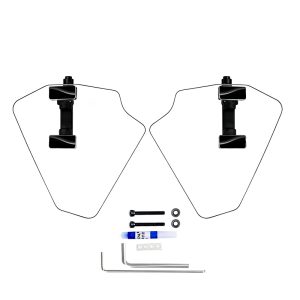 Gold Wing GL1800 F6B Long Hand Wind Deflectors Piano Black by PANICAL, clear adjustable 4mm PC left and right set for 2018-2026 models