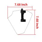 PANICAL Gold Wing GL1800 long clear hand wind deflector dimensions 7.68 x 7.68 inches with piano black hardware