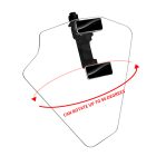 PANICAL Gold Wing GL1800 long clear hand wind deflector piano black with up to 90 degree adjustable rotation