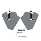 Gold Wing Gray Long Hand Wind Deflectors by PANICAL, semi-transparent 4mm PC left and right set with chrome hardware for 2018-2026 models
