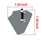 PANICAL Gold Wing gray long hand wind deflector dimensions 7.68 x 7.68 inches with chrome hardware