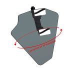 PANICAL Gold Wing gray long hand wind deflector with up to 90 degree adjustable rotation