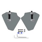 Gold Wing Gray Long Hand Wind Deflectors Pearl Chrome by PANICAL, semi-transparent 4mm PC left and right set for 2018-2026 models