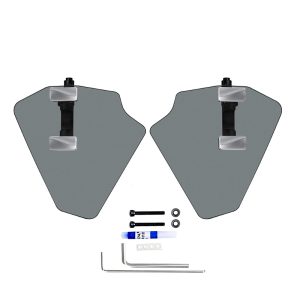 Gold Wing Gray Long Hand Wind Deflectors Pearl Chrome by PANICAL, semi-transparent 4mm PC left and right set for 2018-2026 models