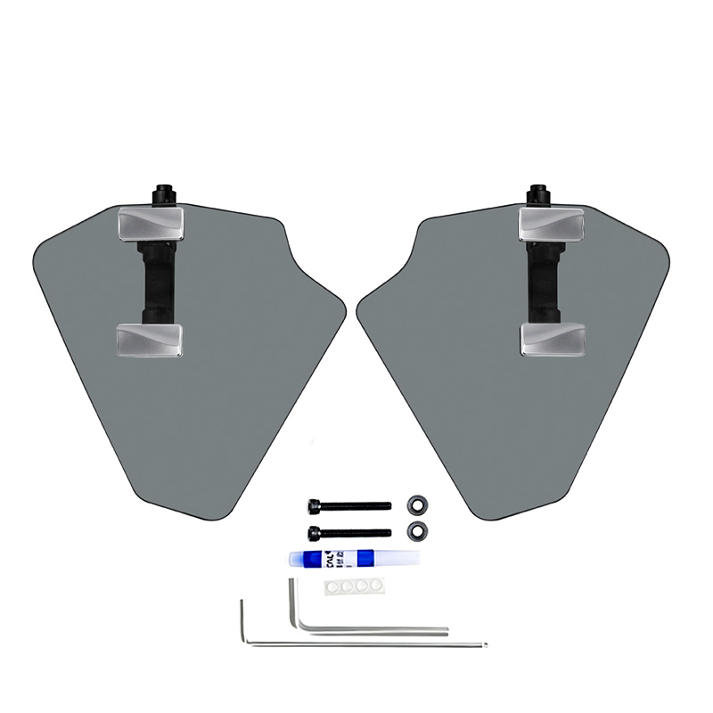 DS20221127-E-1 Gold Wing Gray Long Hand Wind Deflectors Pearl Chrome by PANICAL, semi-transparent 4mm PC left and right set for 2018-2026 models