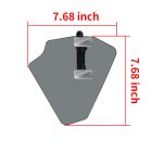 PANICAL Gold Wing gray long hand wind deflector dimensions 7.68 x 7.68 inches with pearl chrome hardware