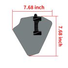 PANICAL Gold Wing gray long hand wind deflector dimensions 7.68 x 7.68 inches with piano black hardware