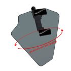 PANICAL Gold Wing gray long hand wind deflector piano black with up to 90 degree adjustable rotation
