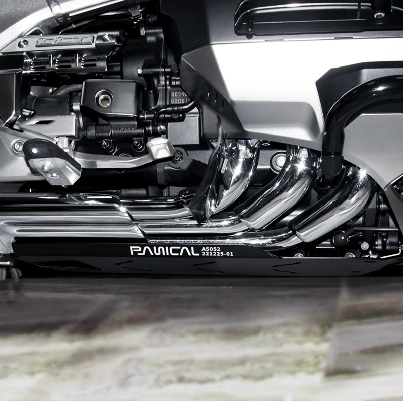 Gold Wing GL1800 Engine Skid Plate installed under engine on F6B and Tour models