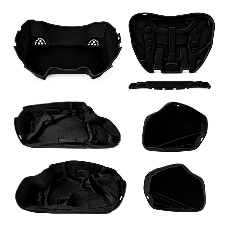 DS20230401-B-1 PANICAL Gold Wing GL1800 Tour Trunk Saddlebag Liner Kit black 7-piece EVA velvet full interior set for 2021-2026 models