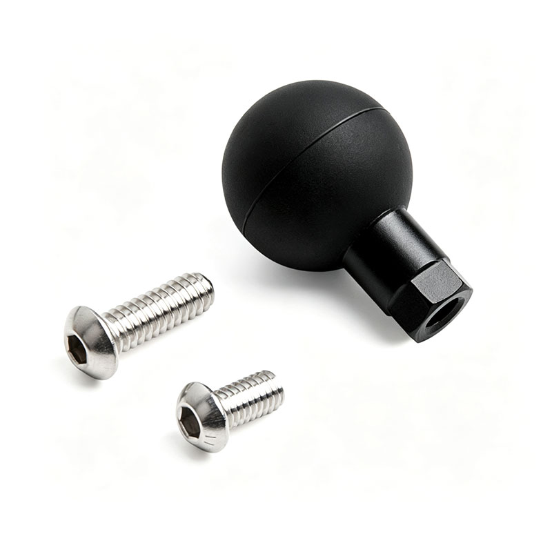 DS20230607-A-2 PANICAL 25mm Motorcycle Ball Mount with mounting hardware and M6 threaded blind hole