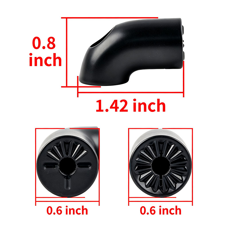 Motorcycle Mount Extension Elbow Adapter dimensions and mounting measurements