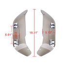 PANICAL Gold Wing GL1800 F6B Light Gray Side Air Deflectors dimensions showing 18.31 inch height and 5.12 inch panel width with chrome hardware