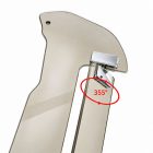 PANICAL Gold Wing GL1800 F6B Light Gray Side Air Deflectors showing 355 degree adjustable chrome pivot mechanism