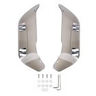 PANICAL Gold Wing GL1800 F6B Light Gray Side Air Deflectors adjustable 4mm PMMA left and right set with pearl chrome hardware for 2018-2026 models