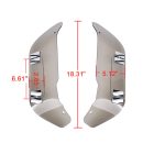 PANICAL Gold Wing GL1800 F6B Light Gray Side Air Deflectors dimensions showing 18.31 inch height and 5.12 inch panel width with pearl chrome hardware