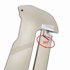 PANICAL Gold Wing GL1800 F6B Light Gray Side Air Deflectors showing 355 degree adjustable pearl chrome pivot mechanism