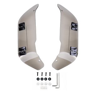 PANICAL Gold Wing GL1800 F6B Light Gray Side Air Deflectors adjustable 4mm PMMA left and right set with piano black hardware for 2018-2026 models