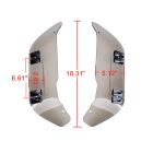 PANICAL Gold Wing GL1800 F6B Light Gray Side Air Deflectors dimensions showing 18.31 inch height and 5.12 inch panel width with piano black hardware