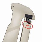 PANICAL Gold Wing GL1800 F6B Light Gray Side Air Deflectors showing 355 degree adjustable piano black pivot mechanism