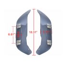 PANICAL Gold Wing GL1800 F6B Blue Gray Side Air Deflectors dimensions showing 18.31 inch height and 5.12 inch panel width with pearl chrome hardware