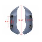 PANICAL Gold Wing GL1800 F6B Blue Gray Side Air Deflectors dimensions showing 18.31 inch height and 5.12 inch panel width with piano black hardware