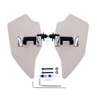 PANICAL Gold Wing GL1800 F6B PMMA Hand Wind Deflectors light gray adjustable left and right 4mm set for 2018-2026 models with chrome hardware