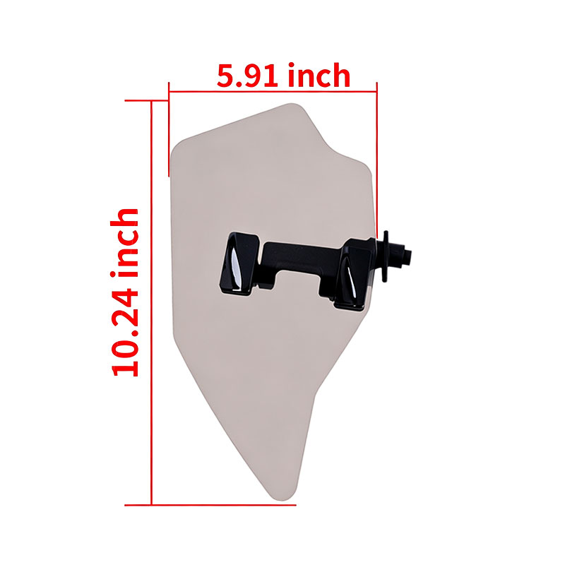 PANICAL Gold Wing GL1800 F6B PMMA hand wind deflector dimensions 10.24 by 5.91 inches light gray panel