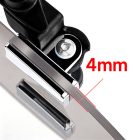 PANICAL Gold Wing GL1800 light gray 4 mm PMMA hand wind deflector with piano black mounting hardware detail