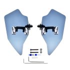 PANICAL Gold Wing GL1800 F6B Blue PMMA Hand Wind Deflectors adjustable left and right wide set with chrome hardware for 2018-2026 models