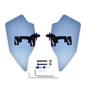 PANICAL Gold Wing GL1800 F6B Blue PMMA Hand Wind Deflectors Piano Black wide adjustable left and right set for 2018-2026 models